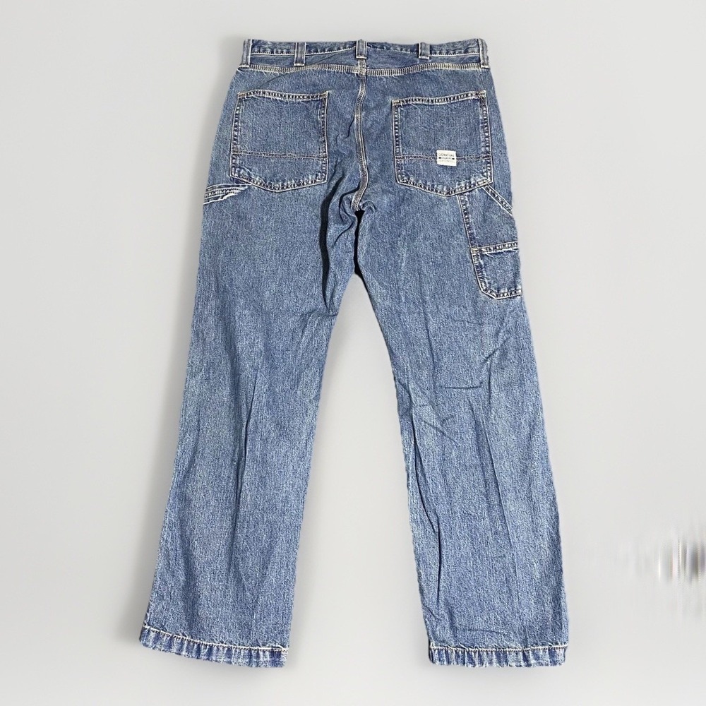 Signature Levi Strauss Carpenter Jeans Men 36x31 Denim Blue Workwear Pants Skate